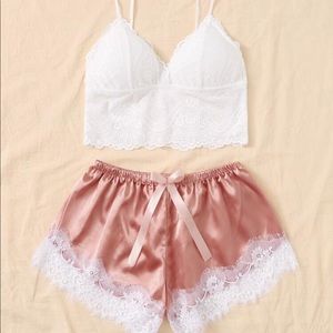 NEW Lace with Satin Lingerie Set